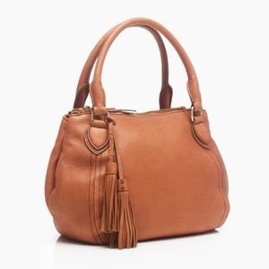 J. Crew Payton Leather Hand Crossbody Camel Brown Tan Bag